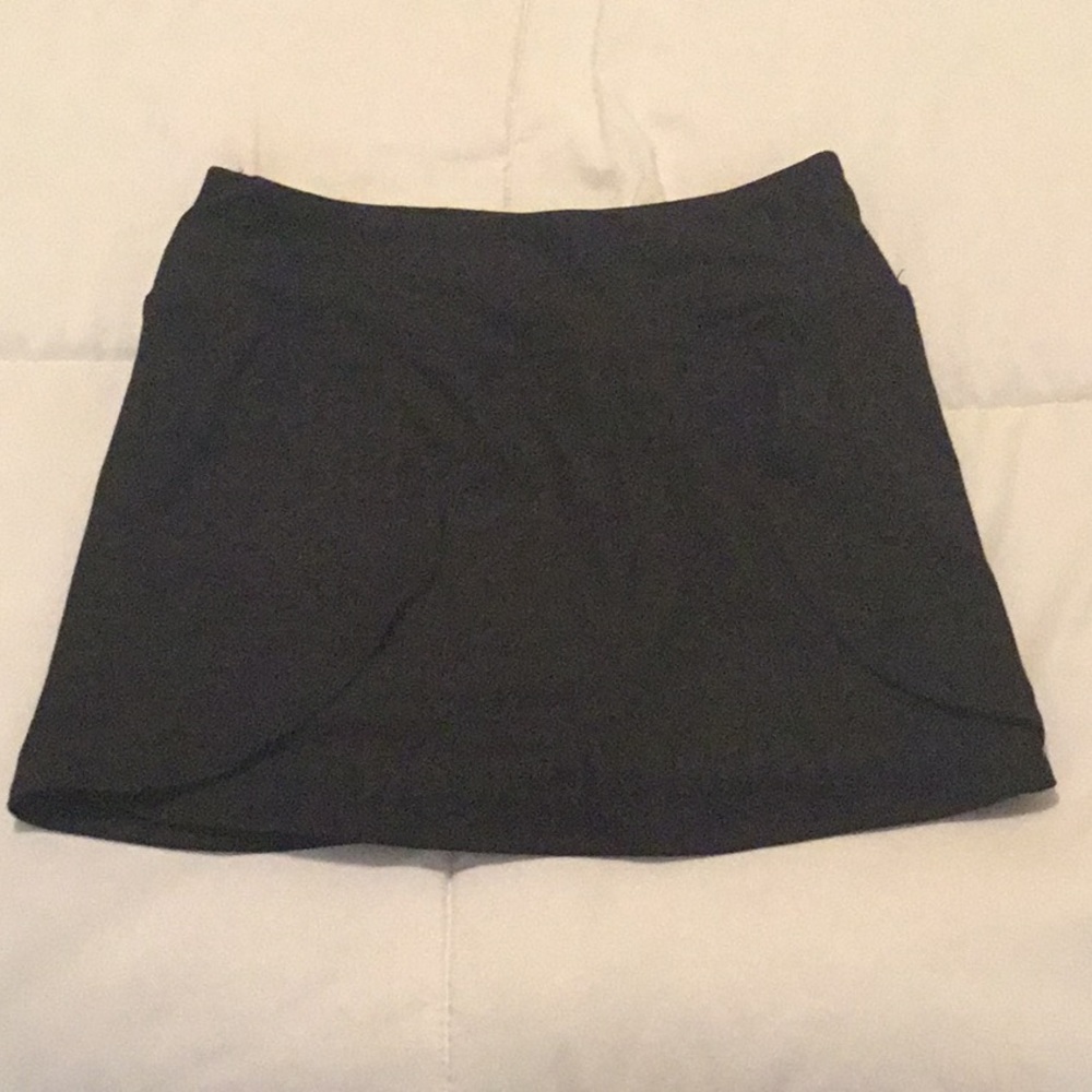 Black Tennis Skirt with flap detail